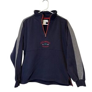 The Shirt Company Steamboat Colorado Quarter Zip Sweatshirt Womens S‎ Navy Gray